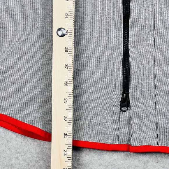 Nike AV-15 Jersey Mens L Gray Full Zip V-Neck Fleece Baseball Style Y2K Sporty - Picture 10 of 15